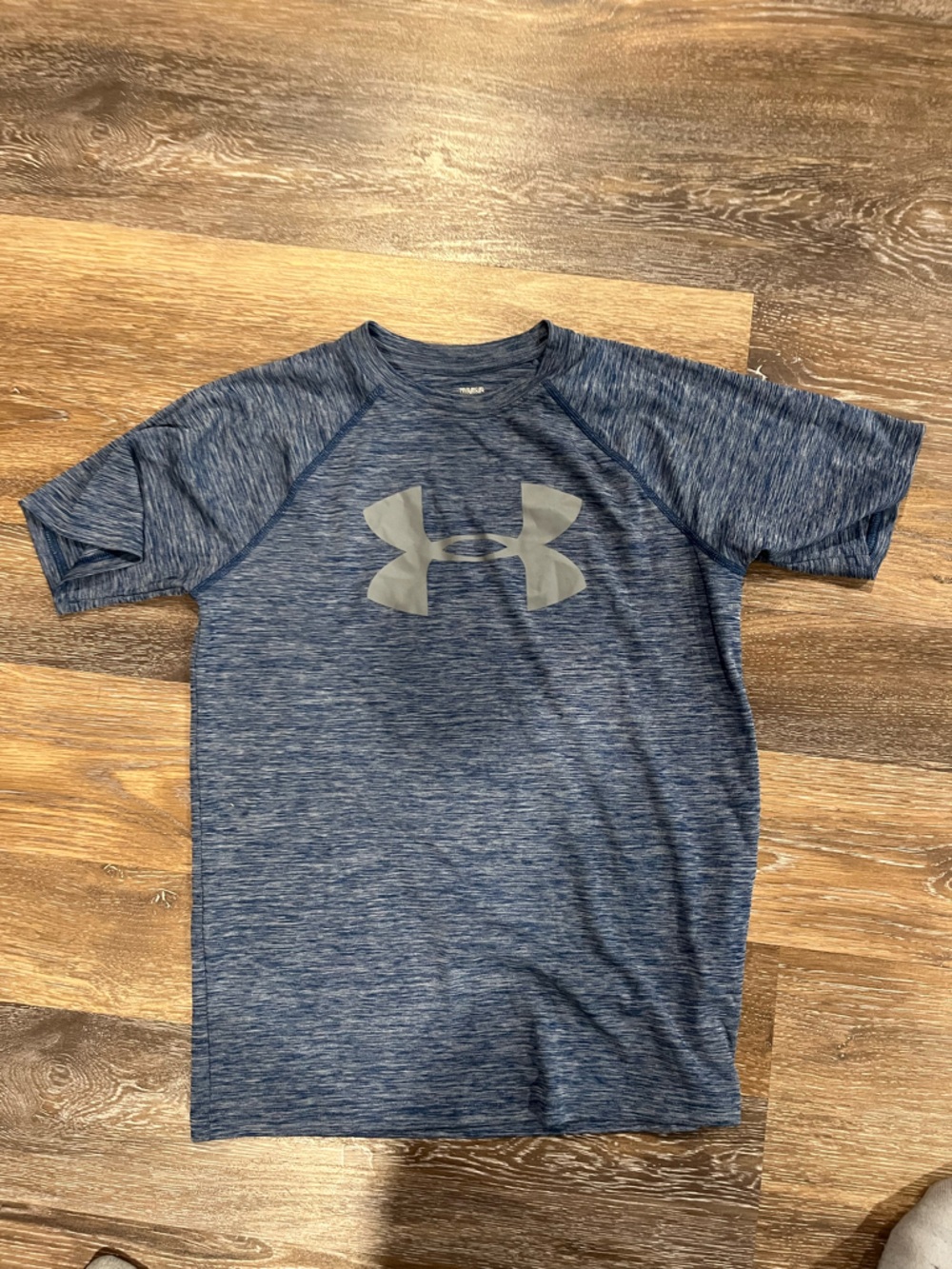 Under Armour Heathered Navy Short Sleeve Tee with Gray Logo